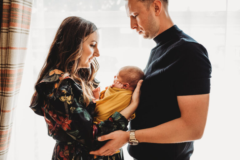 A very colourful newborn photoshoot at home in Wiltshire