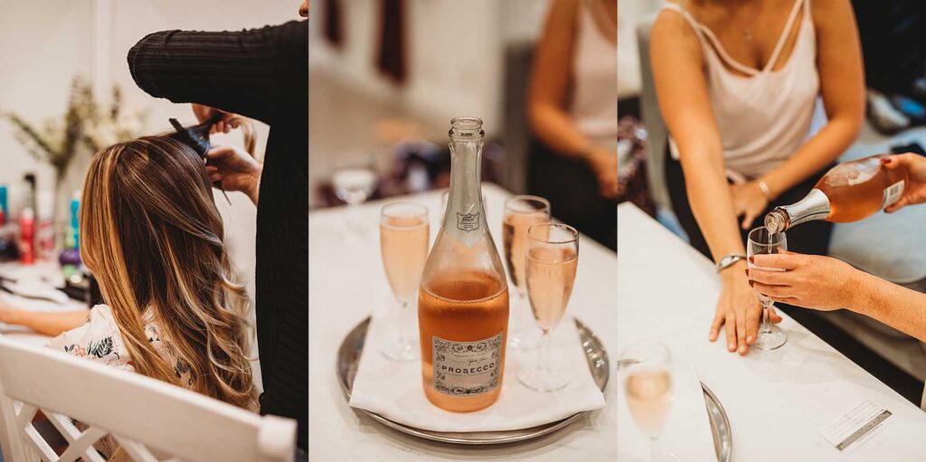 bridal prep at Highley Manor