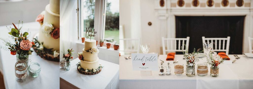 wedding tables at Highley Manor wedding venue