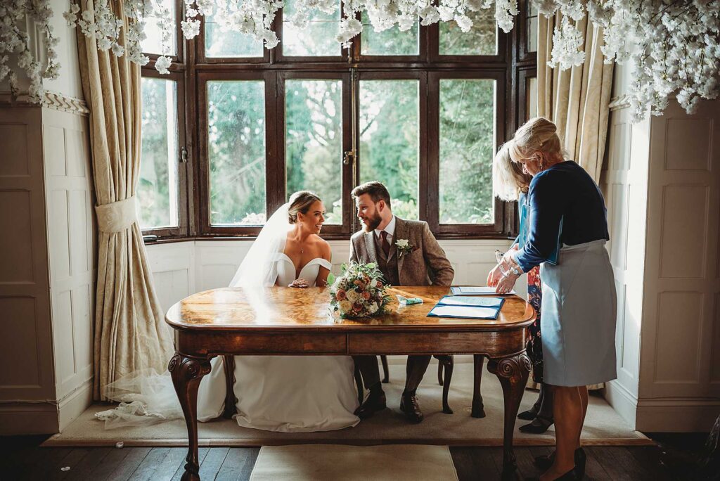 signing the register at Highley Manor