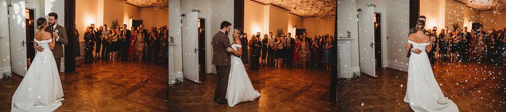 bride and grooms first dance