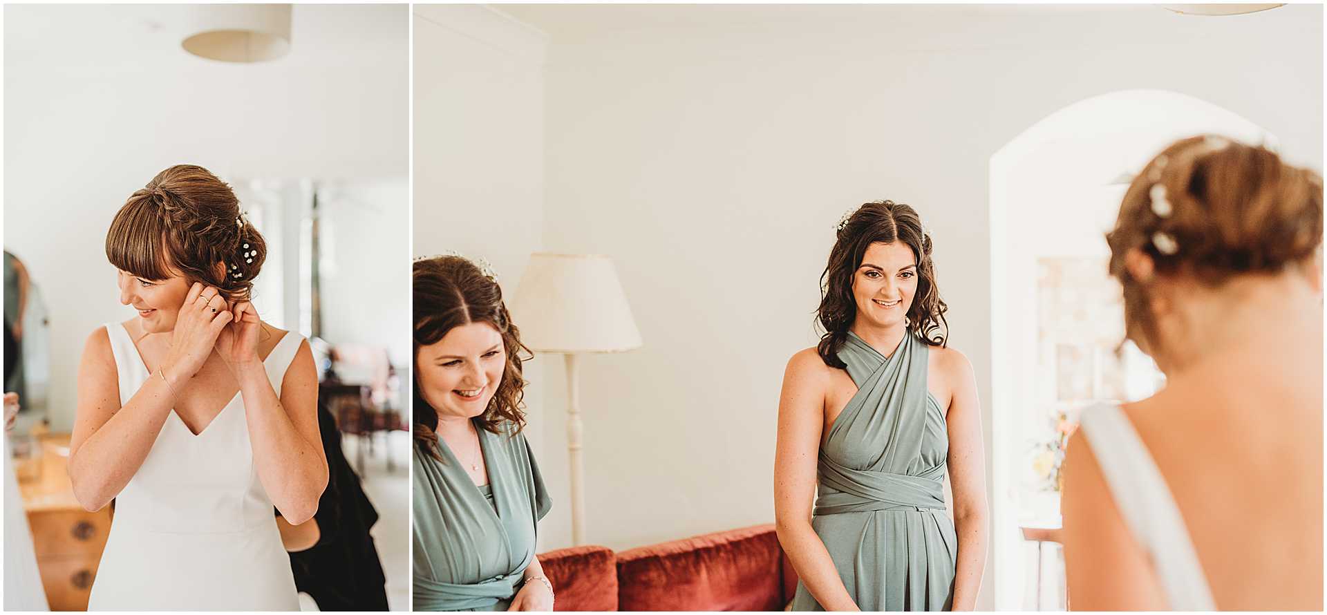 bride getting ready for her hale park wedding
