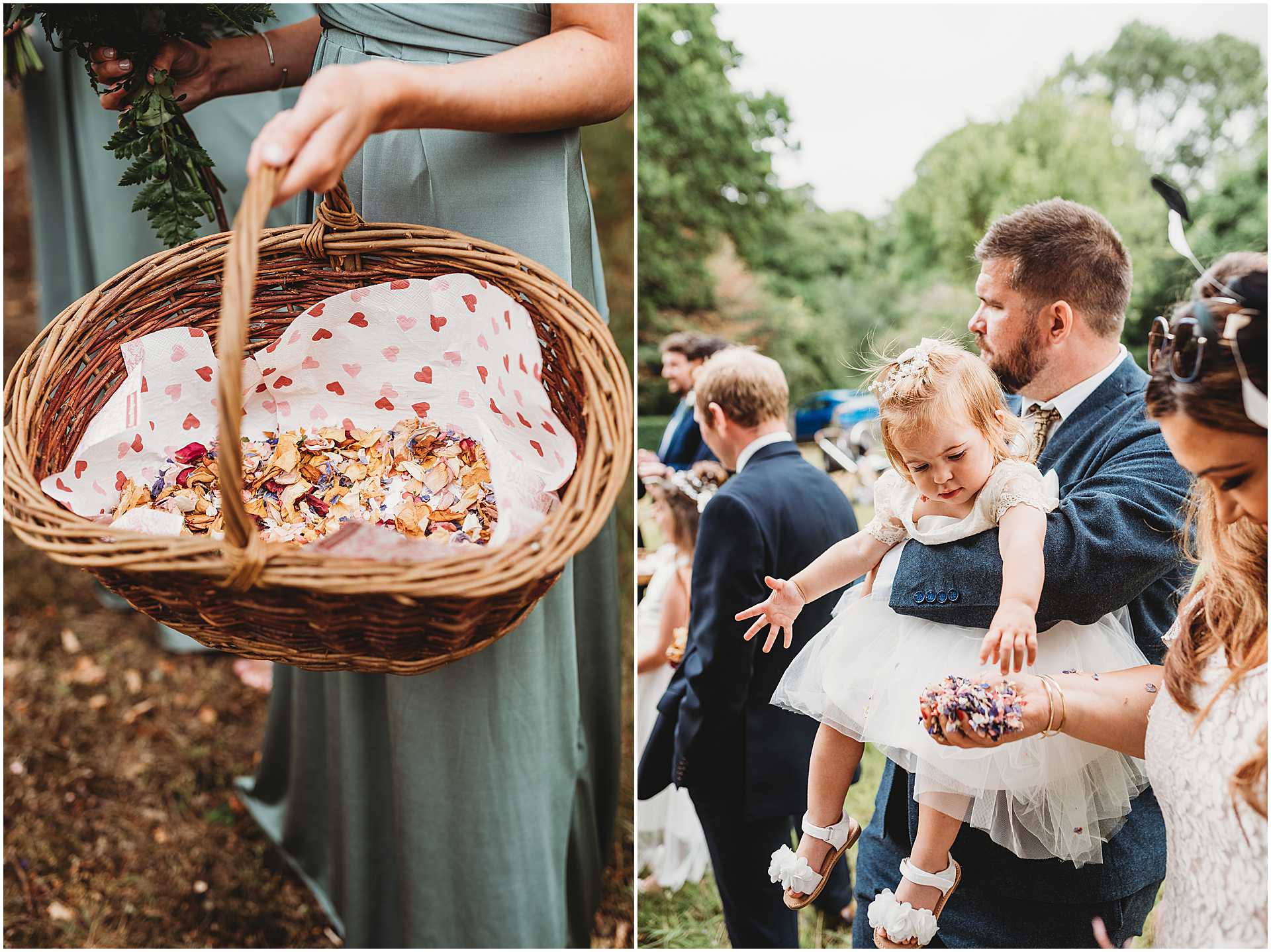 guests holding confetti