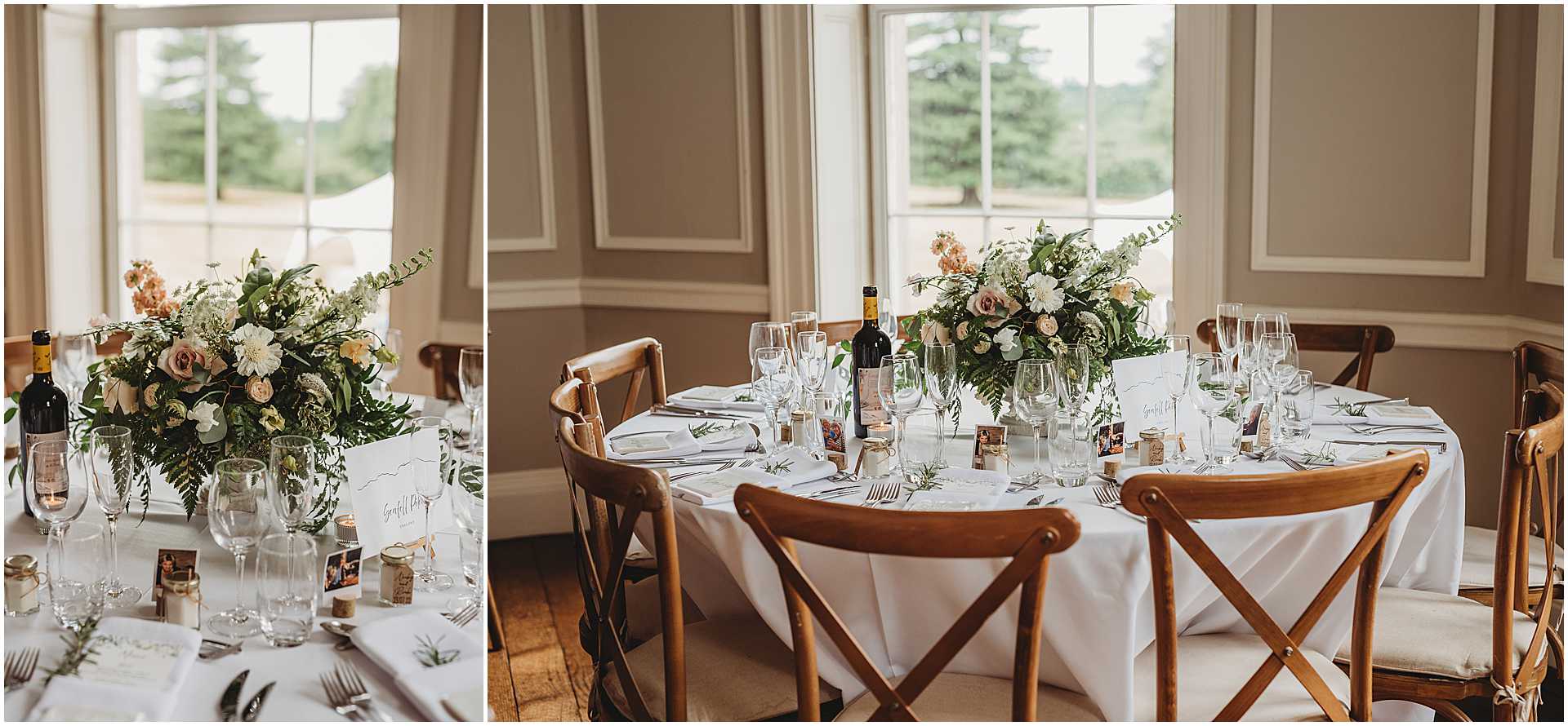 wedding tables at hale park