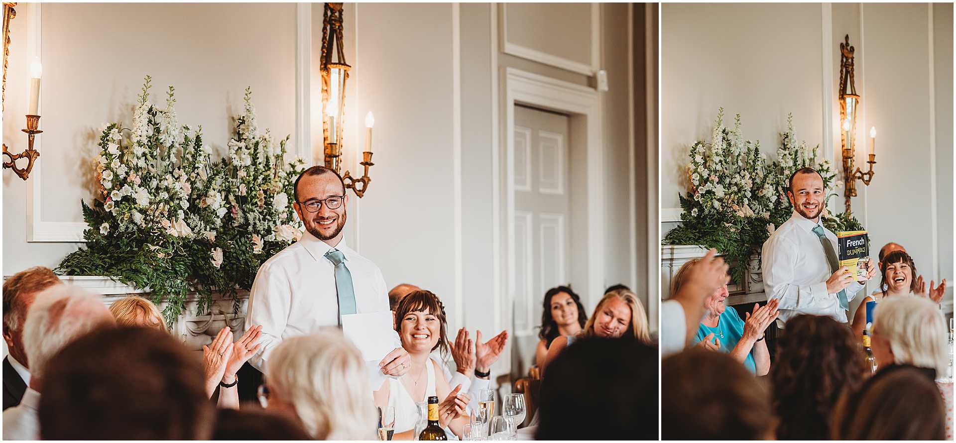 groom speech at hale park wedding venue