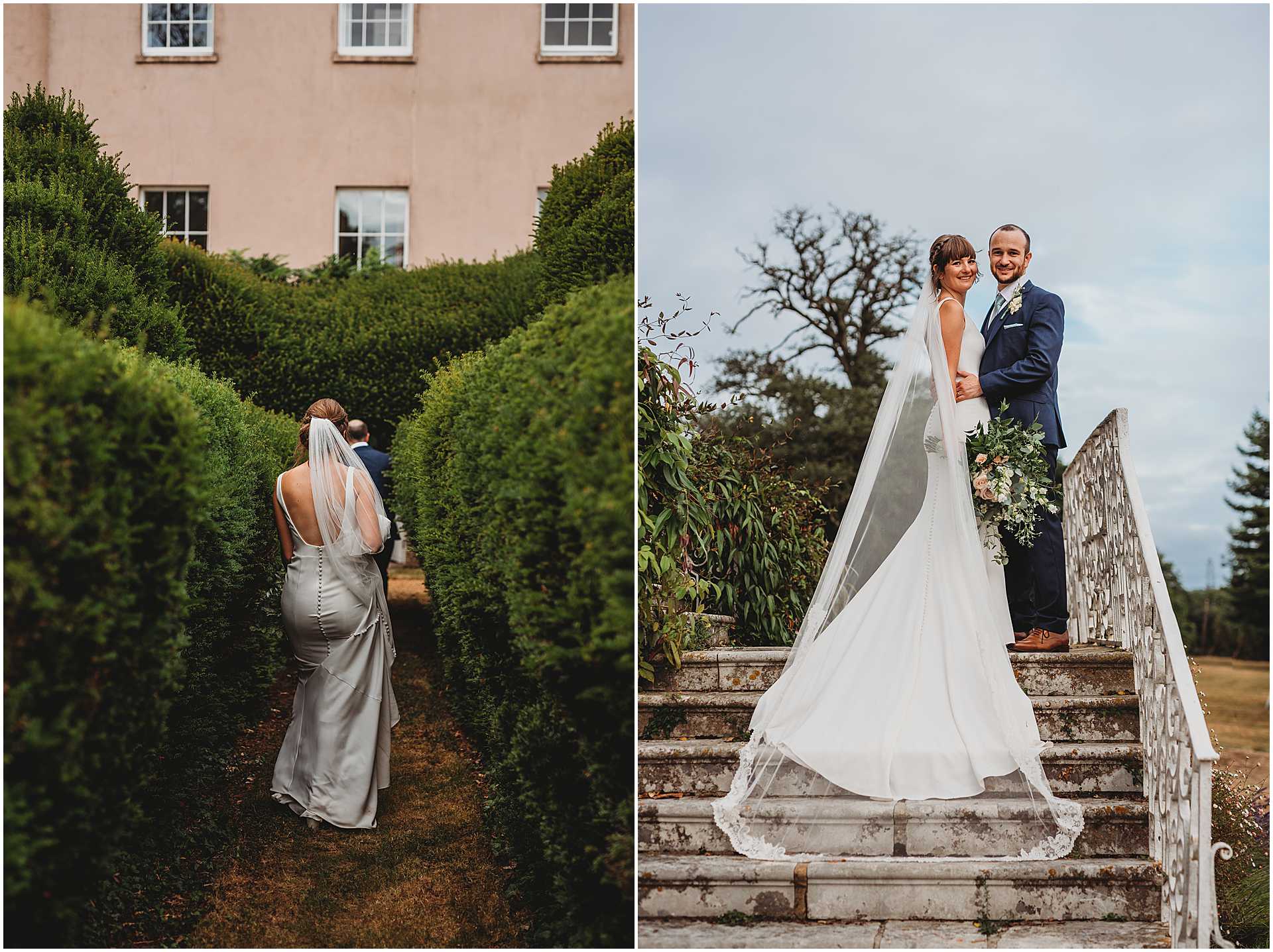 bride and groom portraits at hale park Hampshire