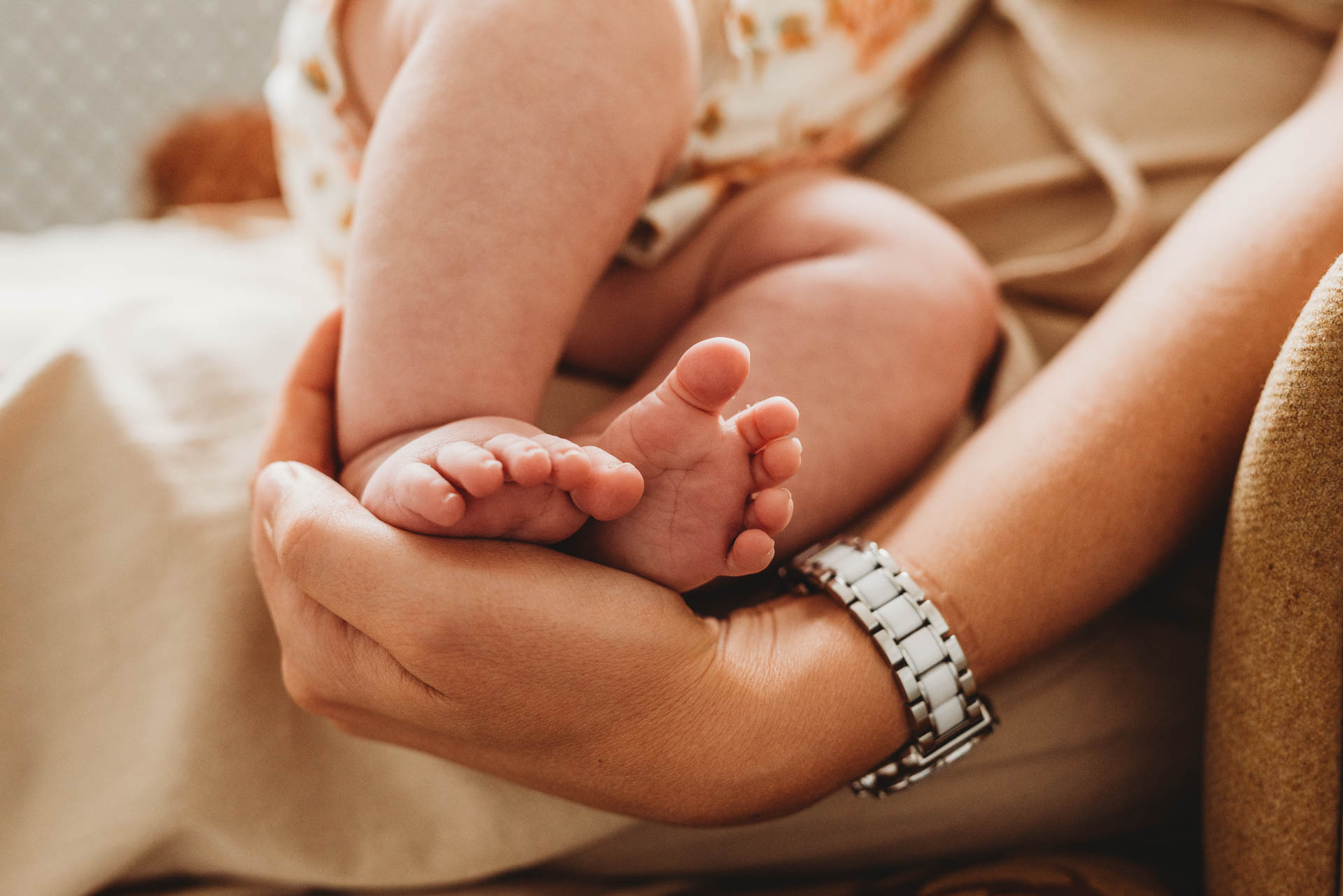 close up of baby's toes