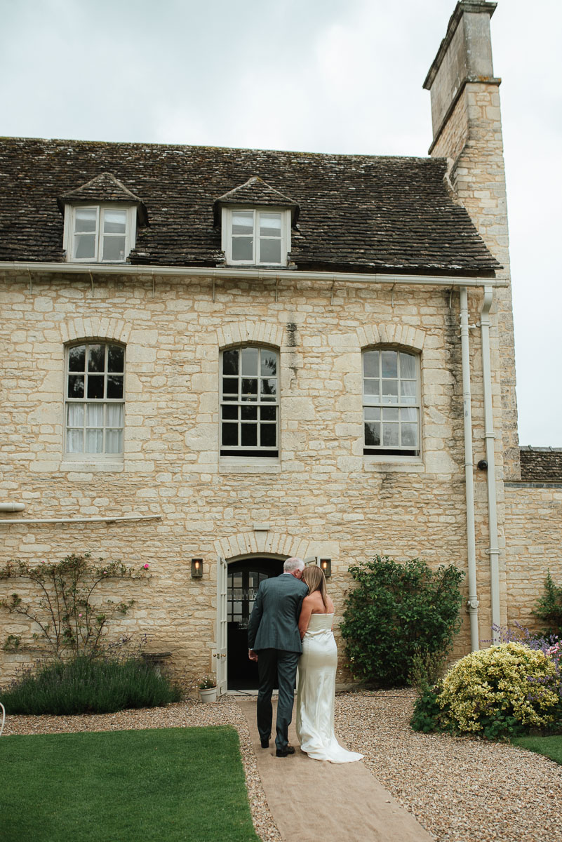 bride and groom share intimate moment at Wiltshire micro wedding venue