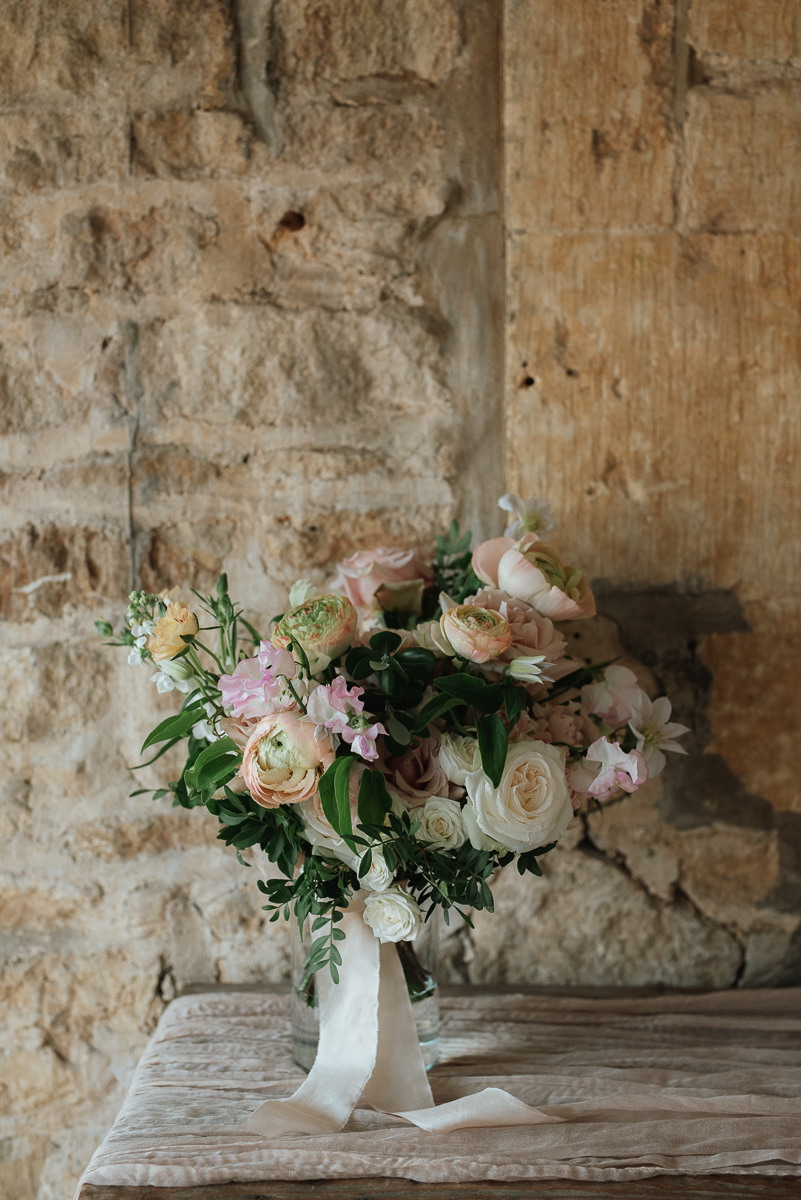 Wedding Photographer in Wiltshire, the Cotswolds, Gloucestershire and beyond. summer bouquet at lapstone barn