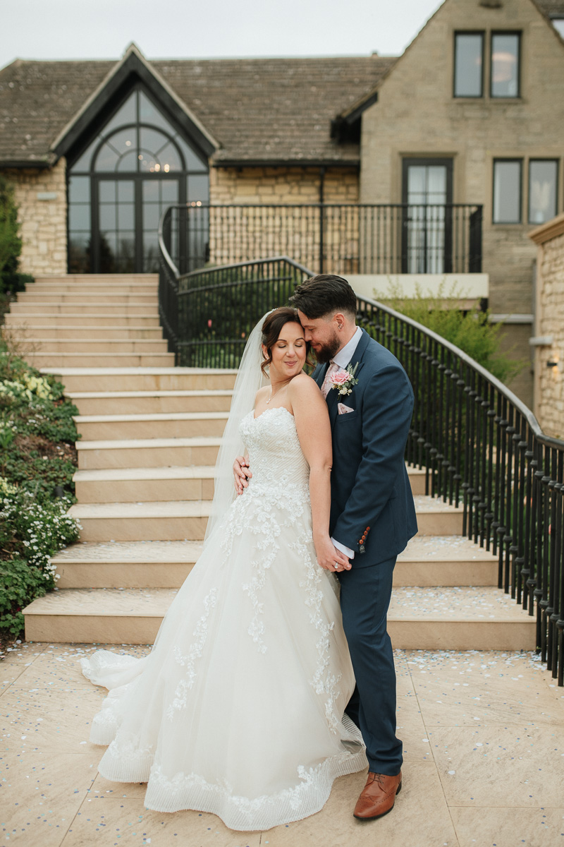 intimate countryside micro wedding couple portrait Wiltshire