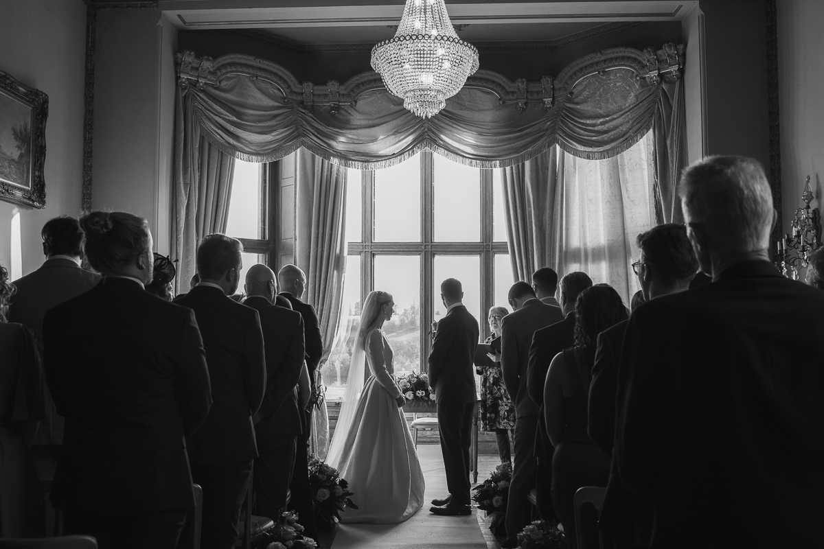 Indoor ceremony at Orchardleigh Estate