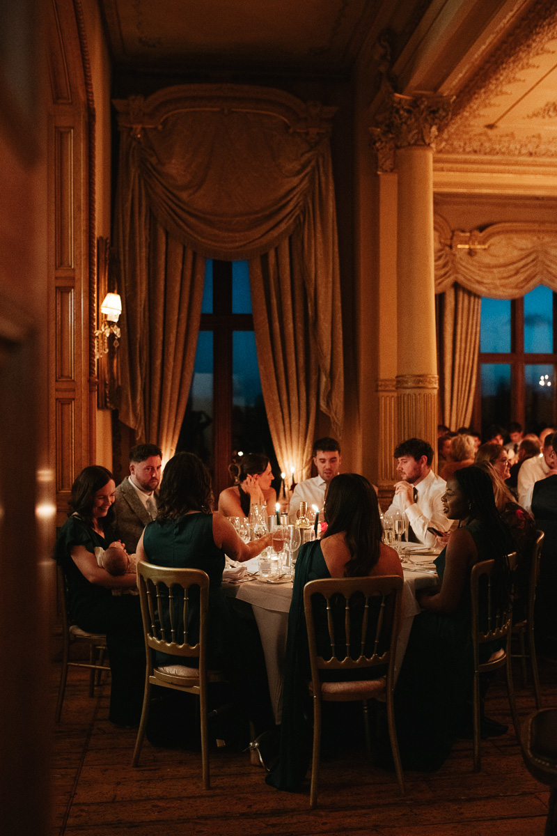 candlelit wedding breakfast at orcharleigh estate