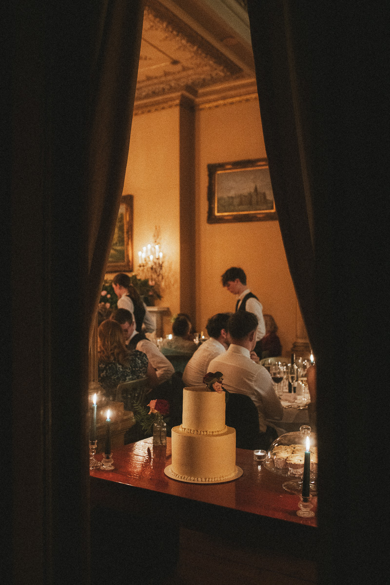 candlelit wedding breakfast at orcharleigh estate